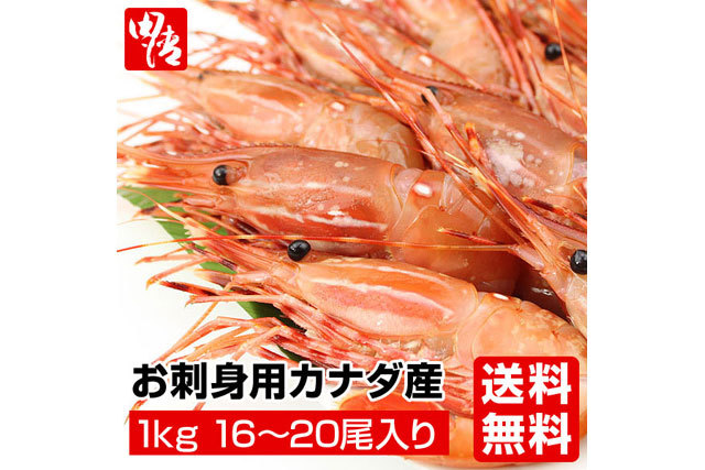 希少カナダ産ボタンエビジャンボサイズ1kg15～20尾